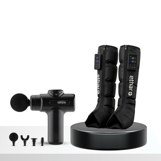 Leg Compression , Massager + Massage Gun Combo